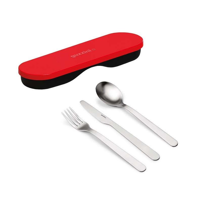 Talheres de Viagem com Caixa Vermelho - Store&Go Talheres de Viagem com Caixa Vermelho - Store&Go