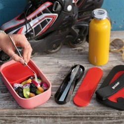 Lunch Box Set With Cutlery Red - Store&Go
