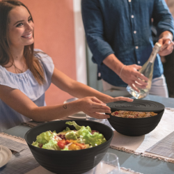 XL Bowl with Lid Charcoal - Tierra