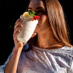Vaso Alto Tumbler Blanco - Tierra
