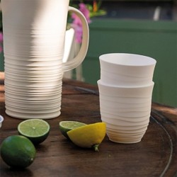 Vaso Bajo Tumbler Blanco - Tierra