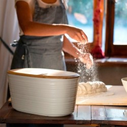 CAIXA PARA PÃO COM TAMPA DE BAMBOO