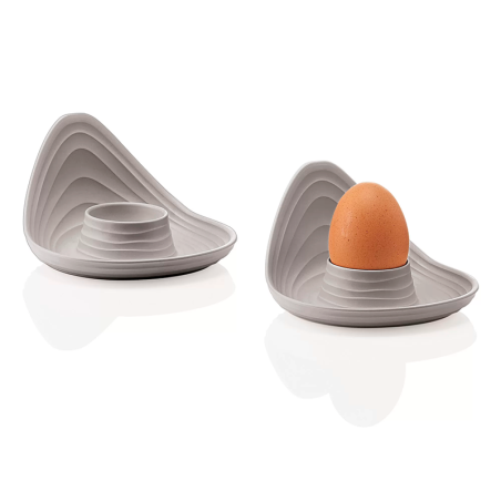 Set of 2 Egg Cups Taupe - Tierra