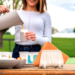 Table Napkin Holder Milk White - Tierra