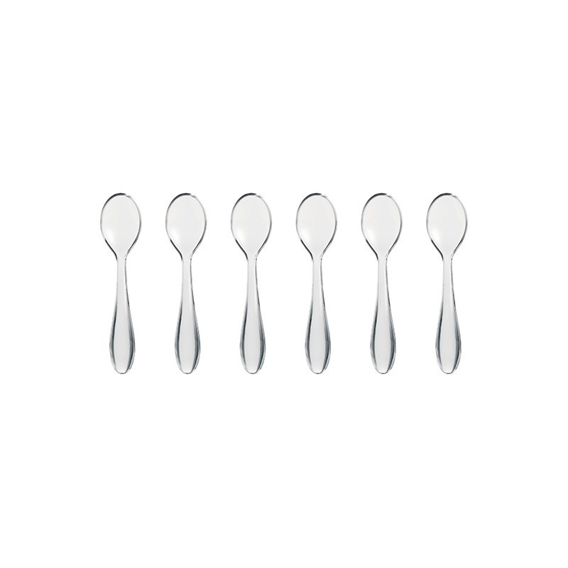 Set of 6 Teaspoons 12cm Clear - Gocce