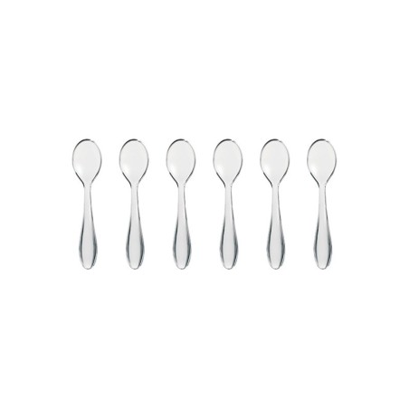 Set of 6 Teaspoons 12cm Clear - Gocce