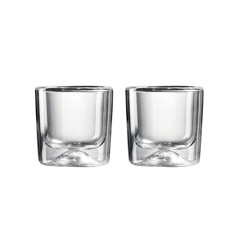 Set of 2 Small Double Wall Thermo-Glasses - Gocce