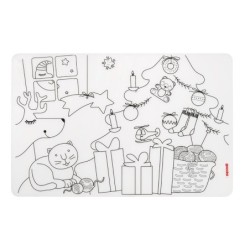 Set of Reusable Mats with 4 Felt-Tip Pens Christmas - Bimbi