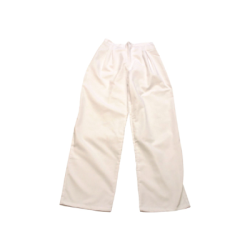 CALÇA EM SARJA COM APERTO FRONTAL