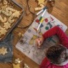 Set of Reusable Mats with 4 Felt-Tip Pens Christmas - Bimbi