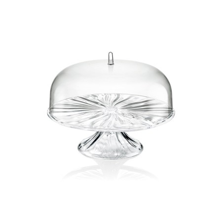 Cake Stand with Dome M - Aqua