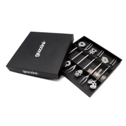 Set of 6 Cocktail Forks - Love