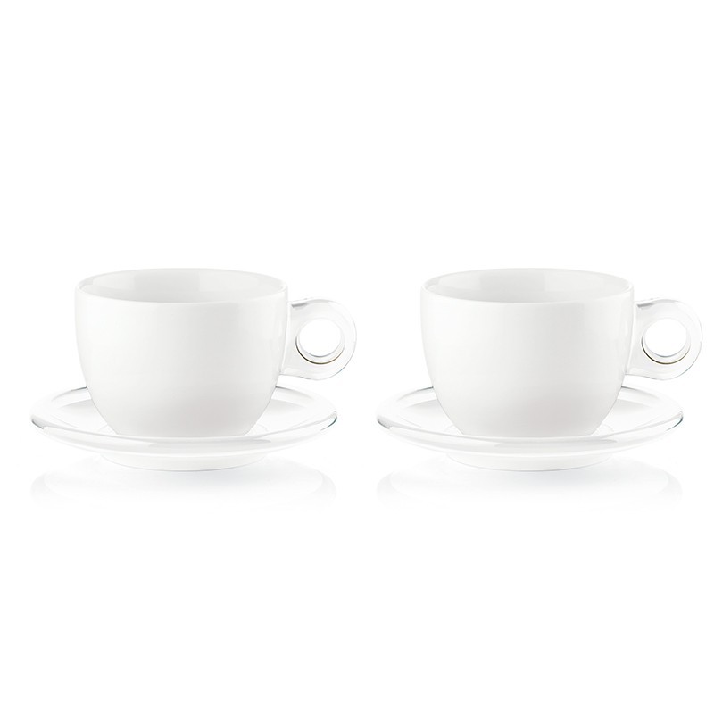 Set of 2 Breakfast Cups Clear - Gocce Set of 2 Breakfast Cups Clear - Gocce