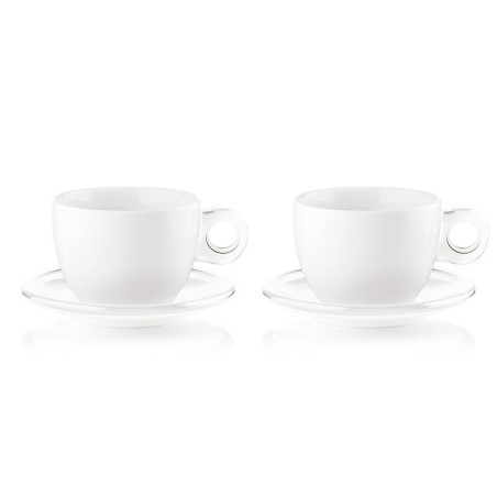 Set of 2 Breakfast Cups Clear - Gocce