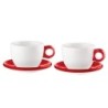 Set of 2 Breakfast Cups Red - Gocce