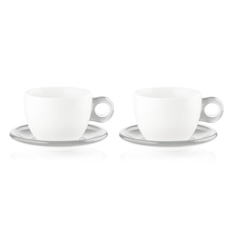 Set of 2 Breakfast Cups Grey - Gocce