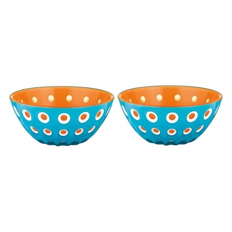 Set of 2 Bowls 12cm Blue/White/Orange - Le Murrine