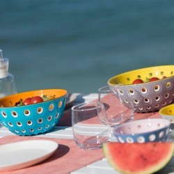 Set of 2 Bowls 12cm Blue/White/Orange - Le Murrine