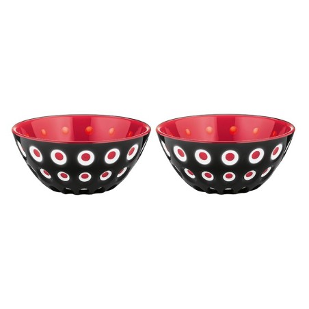 Set of 2 Bowls 12cm Black/White/Red - Le Murrine