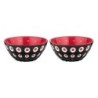Set of 2 Bowls 12cm Black/White/Red - Le Murrine