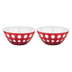 Set of 2 Bowls 12cm White/Red - Le Murrine