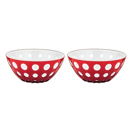 Set of 2 Bowls 12cm White/Red - Le Murrine