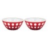 Set of 2 Bowls 12cm White/Red - Le Murrine