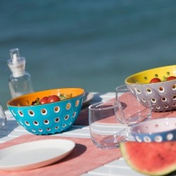 Bowl Ø20cm Blue/White/Orange - Le Murrine