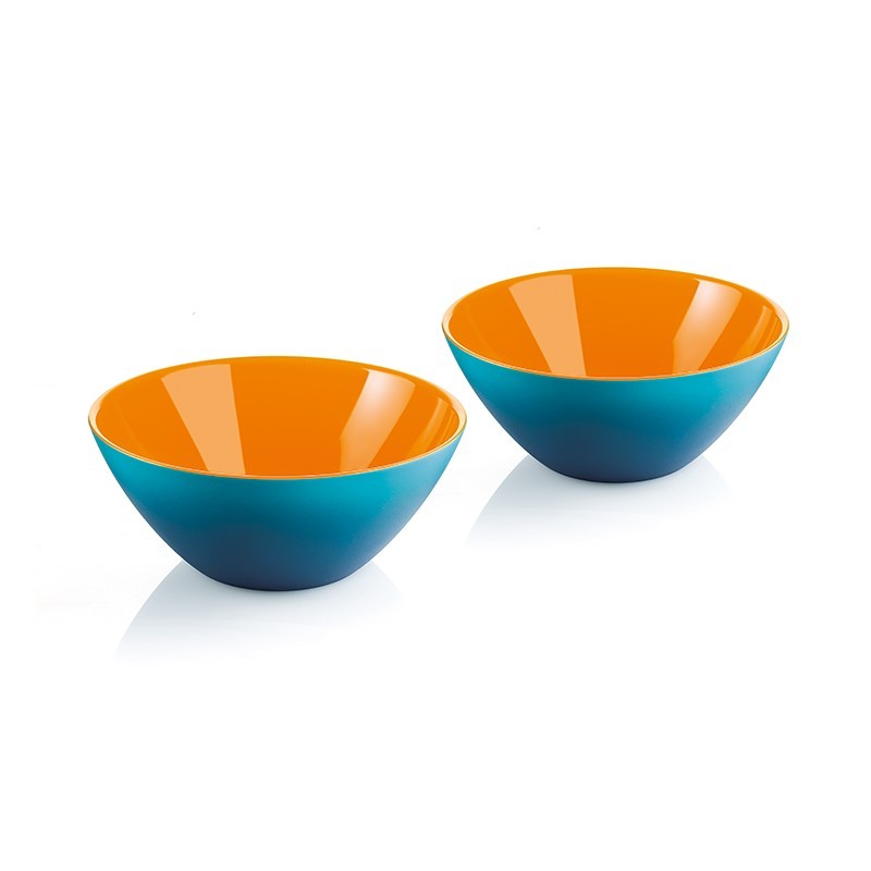 Set of 2 M Bowls Blue/Orange - My Fusion