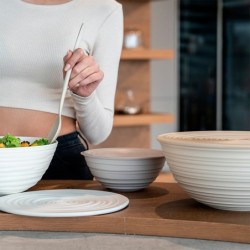 M Bowl with Lid Milk White - Tierra