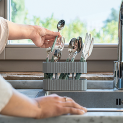 Cutlery Drainer Grey - Dry&Safe