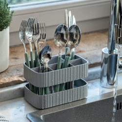 Cutlery Drainer Grey - Dry&Safe
