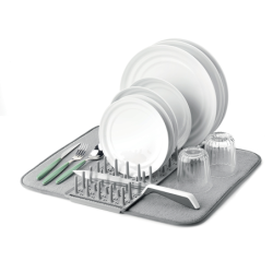 Dish Drainer with Mat Grey - Dry&Safe