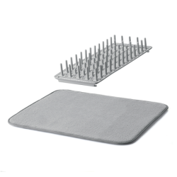 Dish Drainer with Mat Grey - Dry&Safe