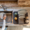 Dish Drainer with Mat Clay - Dry&Safe