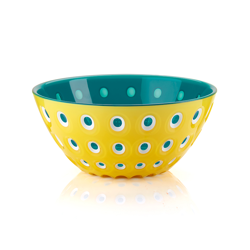 Taça Ø20cm Amarelo, Branco e Azul - Le Murrine Taça Ø20cm Amarelo, Branco e Azul - Le Murrine