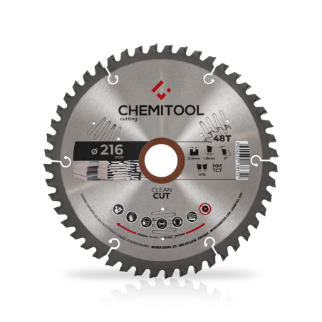 Hoja de Sierra Circular Madeira Dura/MDF Ø216X30 Z4 CHEMITOOL CUTTING