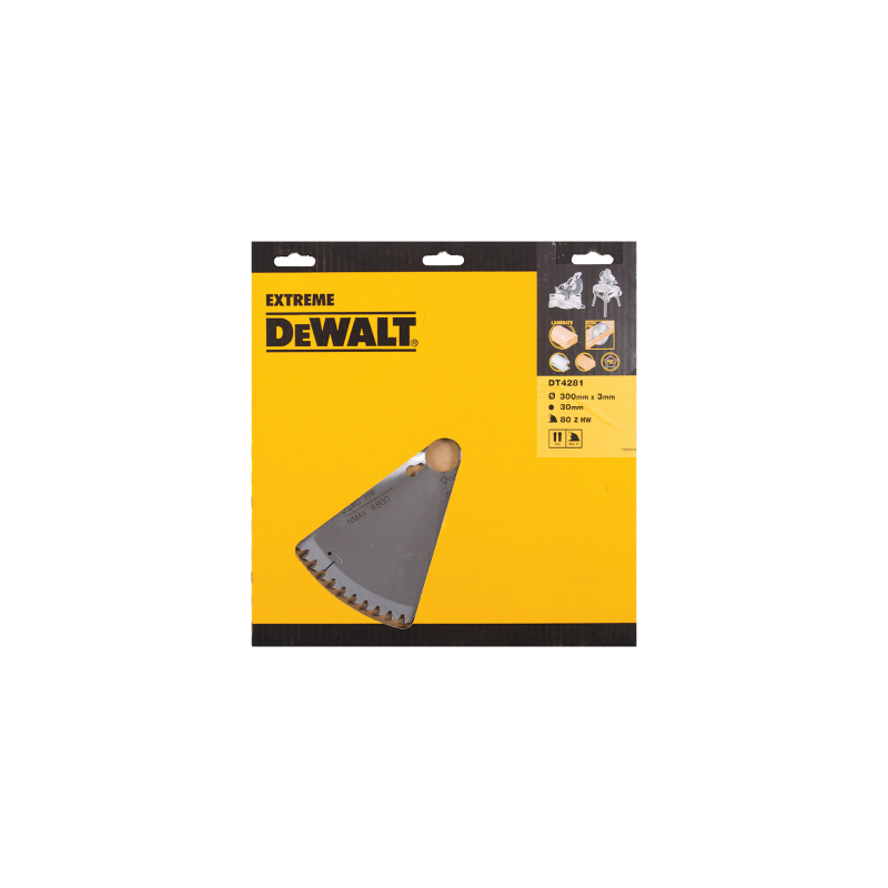 Hoja para sierra estacionaria para corte en madeira DeWalt (300mm x 30mm x 80D)