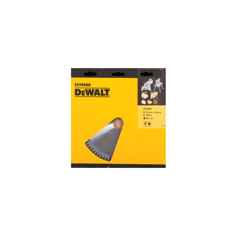 Hoja para sierra estacionaria para corte en madeira DeWalt (216mm x 30mm x 80D)