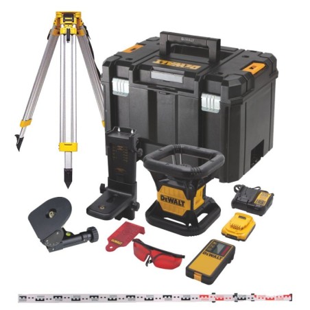 DeWALT 18V XR Rotary Red Laser Kit - 1 X 2Ah