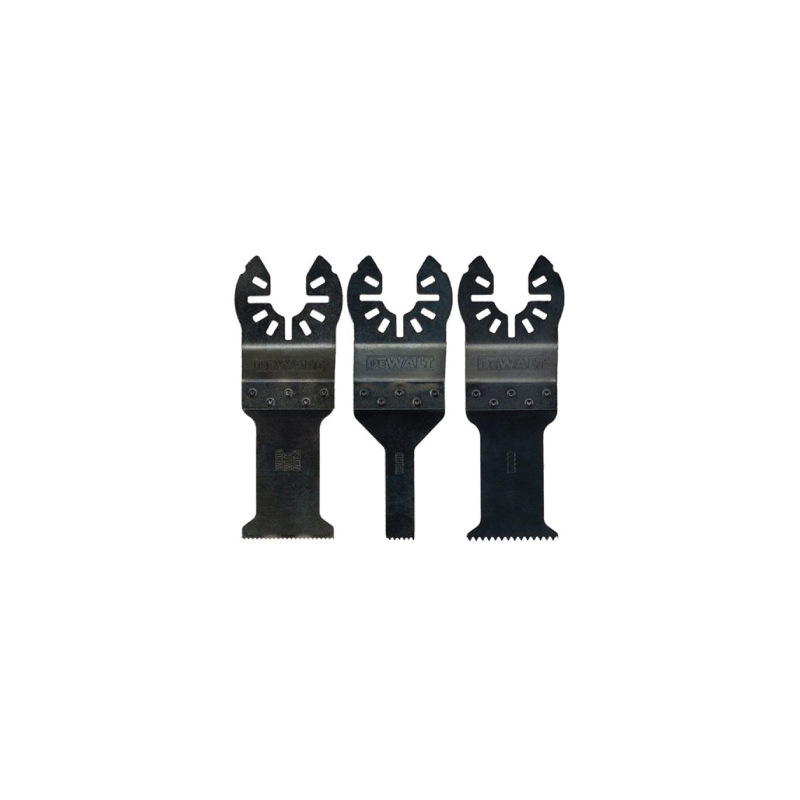 Juego de 3 hojas de sierra para multi-herramienta oscillante DeWalt (DT20701-QZ, DT20706- QZ, DT20704-QZ)