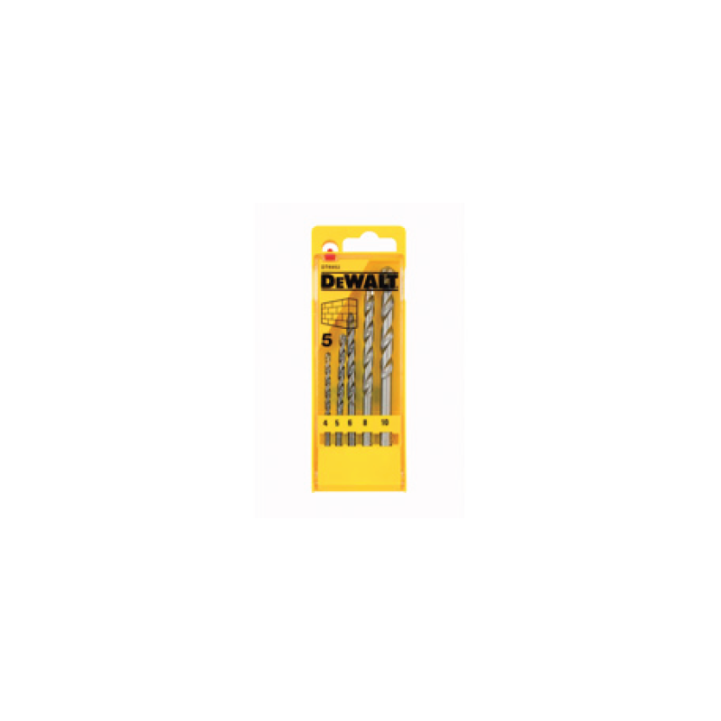 Juegos de 5 brocas para piedra DeWalt 4,5,6,8,10mm