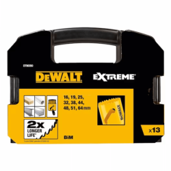 Juego de 13 piezas de corona bimetálica Dewalt POWER-TOOLS