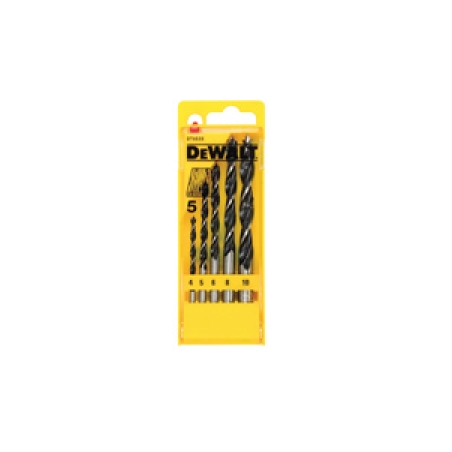 Conjunto de 5 brocas para madeira DeWalt 4,5,6,8,10mm