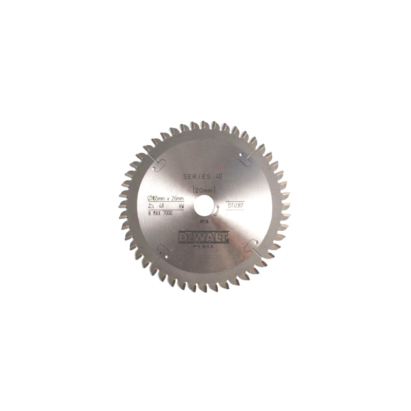 Lâmina para serra circular portátil para construção Extreme  DeWalt (165mm x 20mm x 48D)