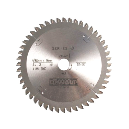 Lâmina para serra circular portátil para construção Extreme  DeWalt (165mm x 20mm x 48D)