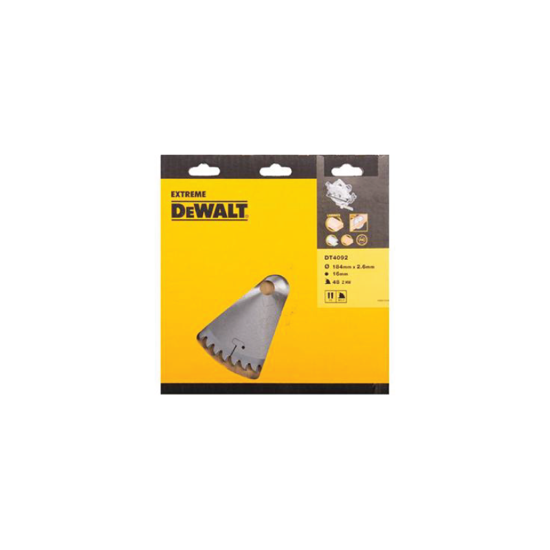 Lâmina para serra circular portátil para construção Extreme  DeWalt (184mm x 16mm x 48D)