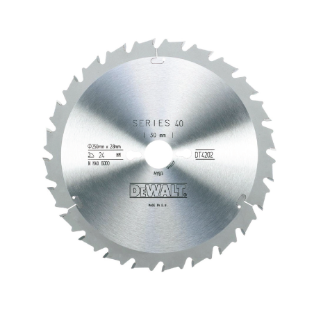 DeWalt Construction blade for use on radial arm saws (250mm x 30mm  x 24T)