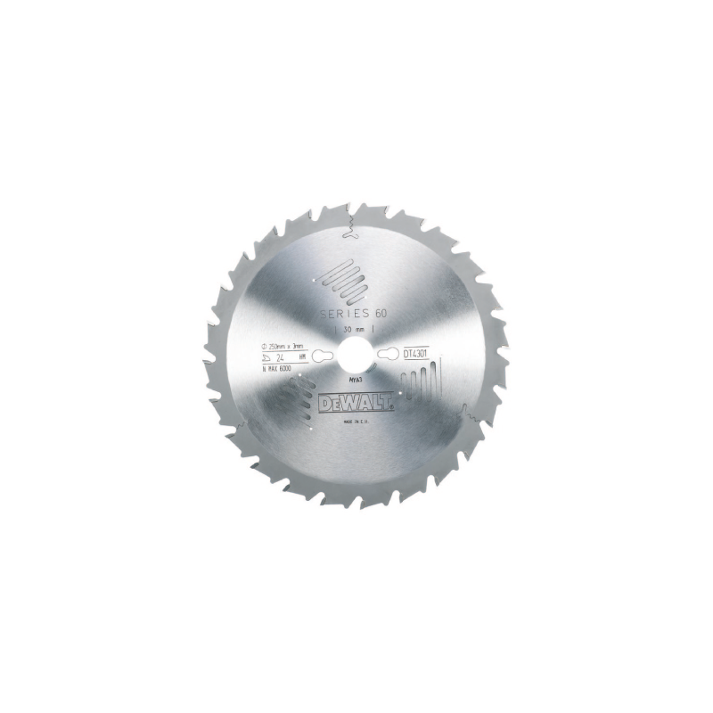 DeWalt Construction blade for use on radial arm saws (250mm x 30mm  x 24T)