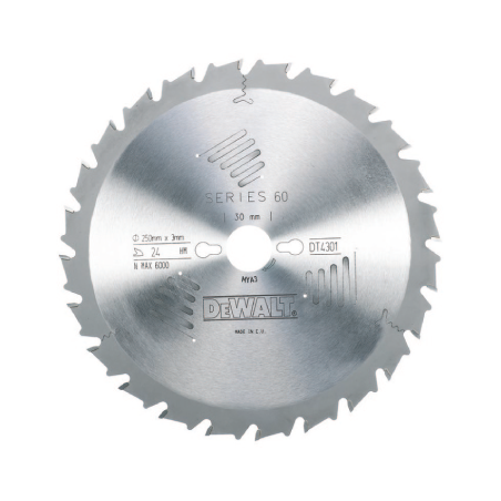 DeWalt Construction blade for use on radial arm saws (250mm x 30mm  x 24T)